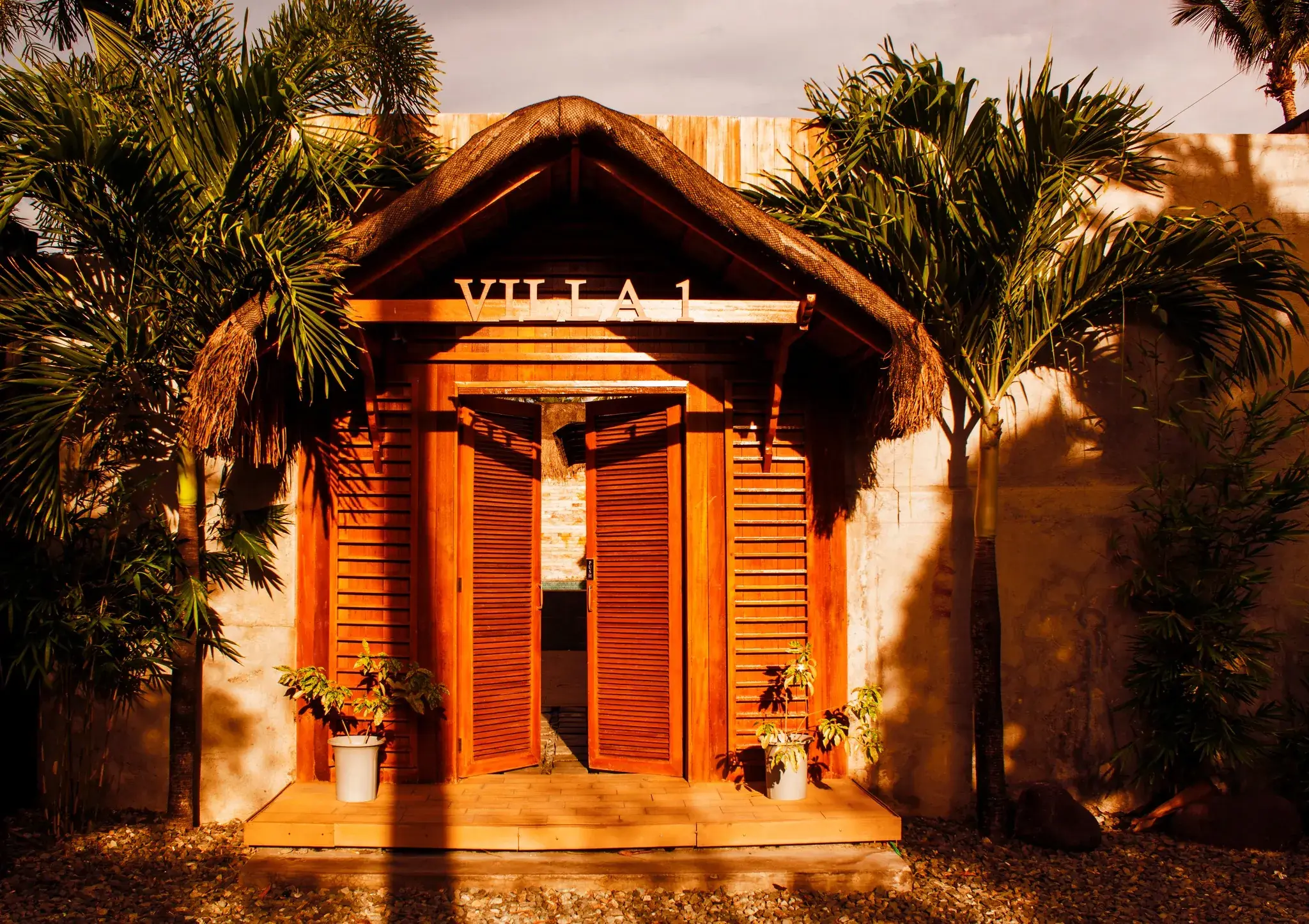 Villa 1 — front facade and entrance