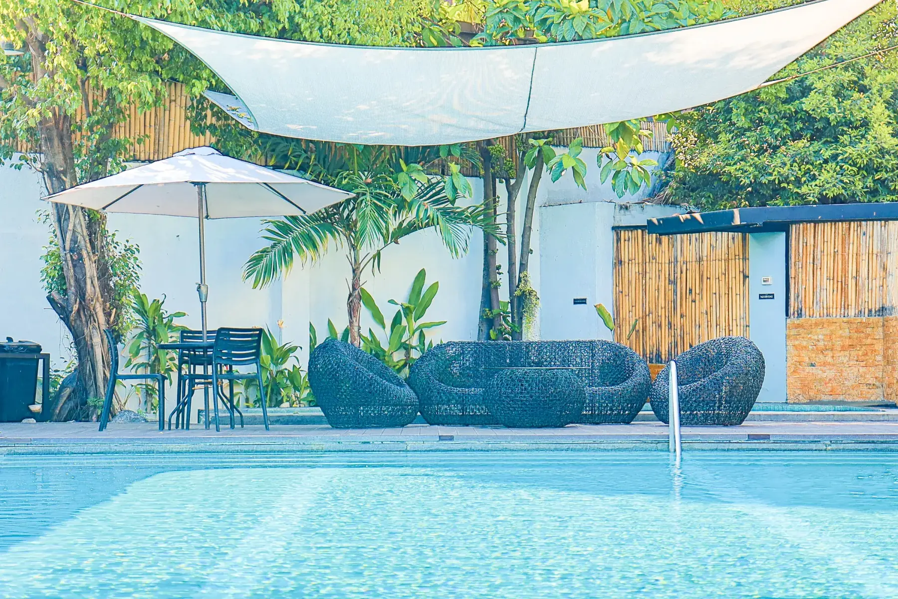 Villa 2 — poolside lounge seating
