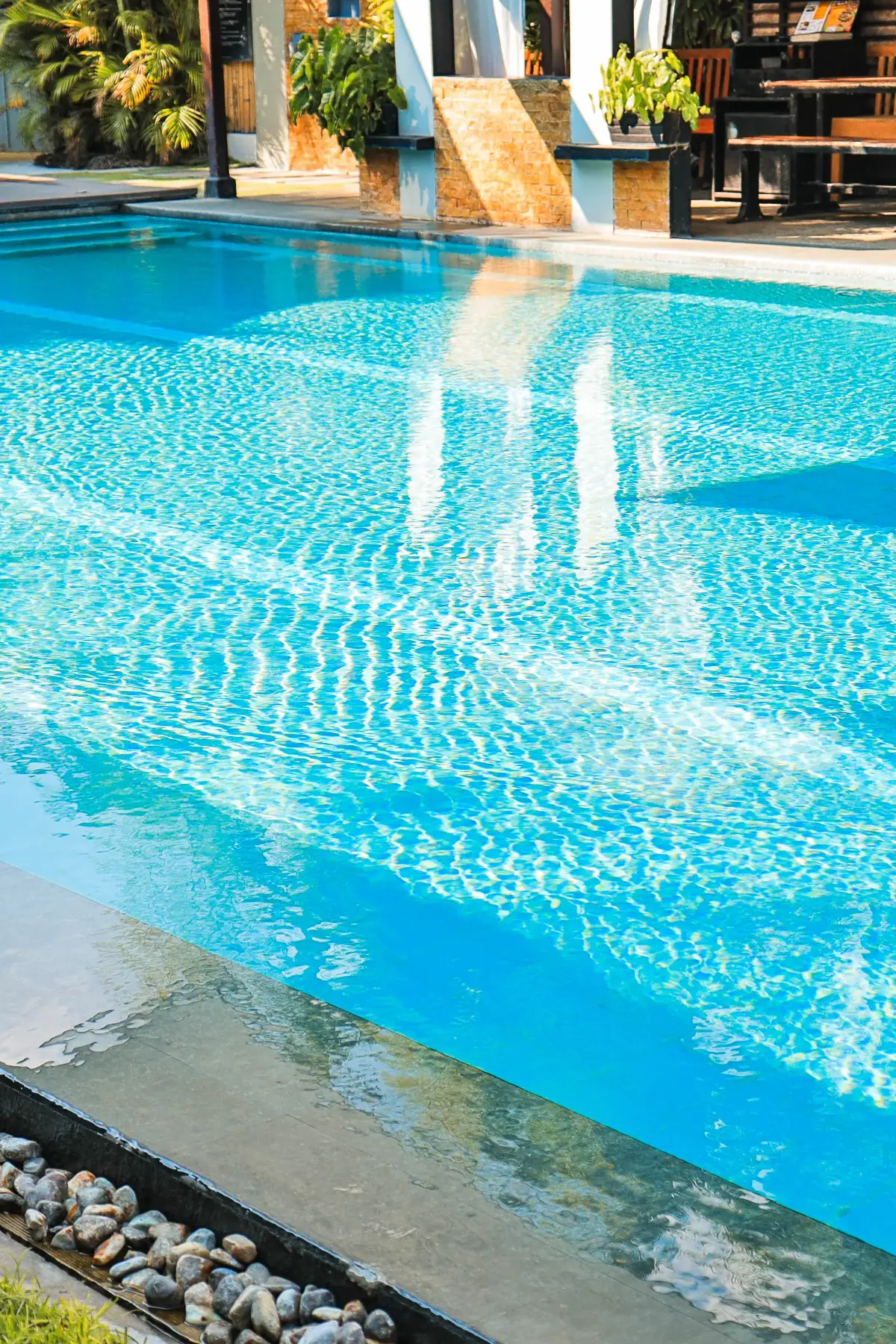 Villa 2 — shallow entry steps of the private pool